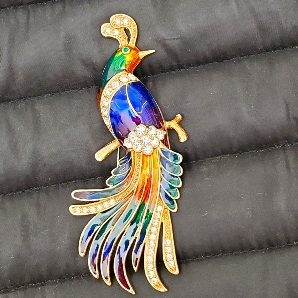 Peacock Brooch